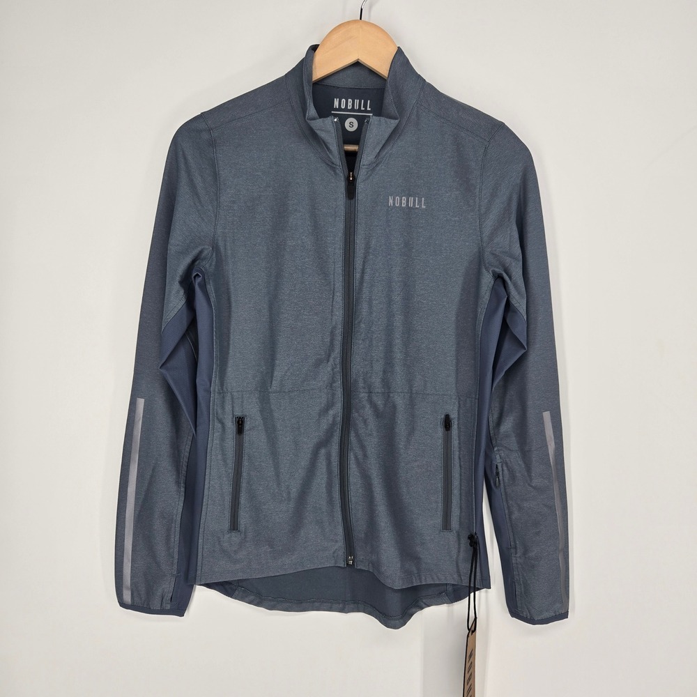 NOBULL Jacket Women Small Deep Teal Reflective Full Zip Training Running New